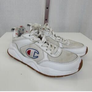 Champion Size 9 Women's 93eighteen Classic White Shoes Leather Textile Classic
